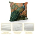 thumbnail image 4 of ARISTURING  Peacock Bird Floral Euro Sham Pillow Covers Chinoiserie Pillow Case Asian Animal Throw Pillow Blush Cushion Cover Decorative Pillowcase Home Decor for Couch Bedroom Living Room, 4 of 5