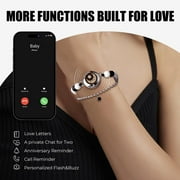 TOTWOO Long Distance Bracelets for Couples, Vibration & Light Up Bracelet, Montain & Sea Long Distance Relationship Gifts for Girlfriend Boyfriend