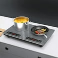 thumbnail image 7 of VBGK Induction Cooktop 24 inch 2 Burner 110v Electric Burner 4000W,Countertop Hot Plate for Cooking,3H & Auto Shutdown Double Induction Burner, Child Lock Electric Stove Top with Plug, 7 of 7