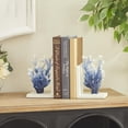 thumbnail image 3 of DecMode 4" Ombre Coral Blue Metal Bookends (Set of 2), 3 of 10