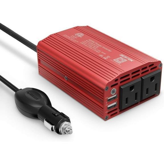 Kocbelle 300W Power Inverter DC 12V to 110V AC Car Inverter with 4.2A Dual USB Car Adapter