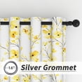 thumbnail image 5 of Lfeey Blackout Curtains for Bedroom 52"x96", Yellow Floral, Thermal Insulated Light Blocking Grommet Drapes, Set of 2, 5 of 7