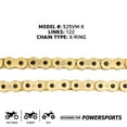 thumbnail image 3 of Niche Gold 525 X-Ring Chain 122 Links With Master Link Motorcycle 519-CDC2540H, 3 of 5