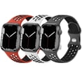 thumbnail image 1 of Bandas Deportivas de Silicona Suave Compatibles con Apple Watch iWatch Ultra SE Series en Negro para, 1 of 7