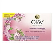 Olay Fresh Outlast Beauty Bar, Cooling White Strawberry and Mint, 6 Soap Bars, 6 Pack
