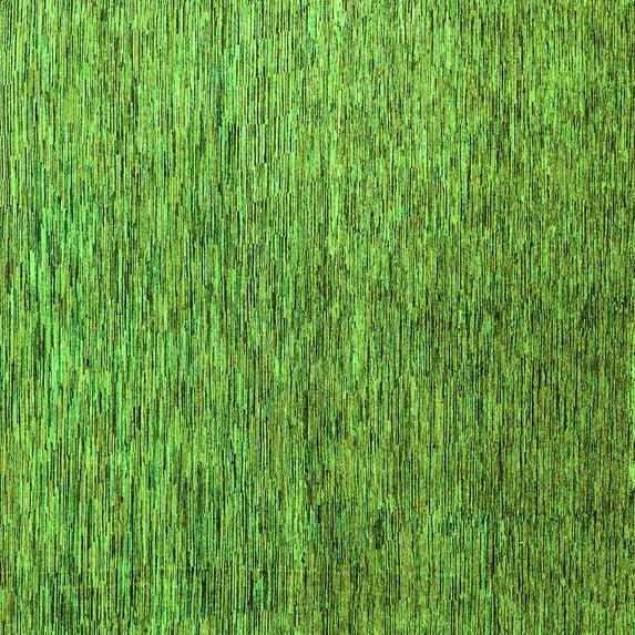 Ahgly Company Indoor Square Abstract Green Modern Area Rugs, 8' Square