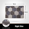 thumbnail image 2 of Felpudo antideslizante con forma geométrica, tapete absorbente antideslizante para pies para el hogar, alfombra de pasillo de entrada interior y exterior resistente al desgaste, azul, 60*90cm brillar Electrónica, 2 of 5