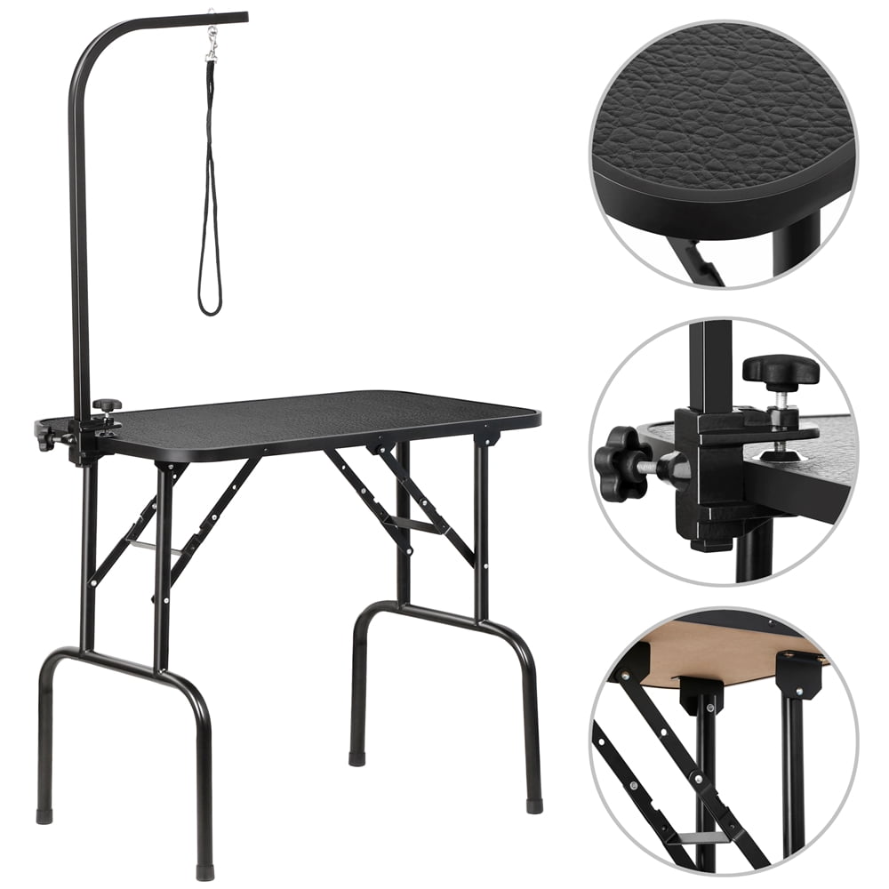 Yaheetech 31.7" Foldable Pet Grooming Table for Dog and Cat Trimming, Black