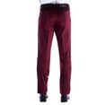 thumbnail image 3 of Mens Tuxedo Velvet Dress Pants, Solid With Satin Side Stripe Open Bottom Trousers For Graduations, Prom, Weddings, Etc, 3 of 3
