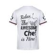 thumbnail image 2 of ZALDITA Unisex 3D Chef Shirts Personalized All Over Printing Chef Uniform for Hotel Kitchen White M, 2 of 7