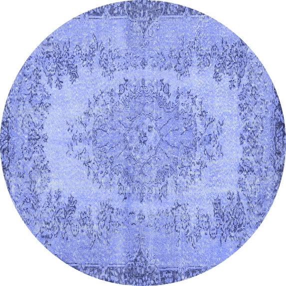 Ahgly Company Indoor Round Persian Blue Traditional Area Rugs, 8' Round