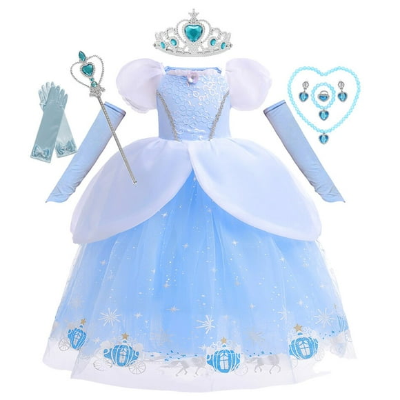 Disney princesse robe cendrillon Cosplay déguisement fête d'anniversaire Costume Vestidios bébé filles vêtements carnaval robes de soirée