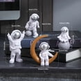 thumbnail image 4 of 4 Piezas Figura de Astronauta Estatua Estatuilla Escultura de Astronauta Juguete Educativo Escritorio Decoración del Hogar Modelo de Astronauta Azul, 4 of 5