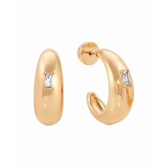 Ettika 18K Plated  Hoop Earrings