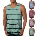 thumbnail image 5 of Otvok Sleeveless Tank Top for Mens Round-Neck Striped Print Vest Muscle Gym Workout T-Shirts, 5 of 5