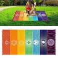 thumbnail image 3 of Bohemian Mandala Beach Mat & Yoga Towel - Rainbow Tapestry Blanket, 3 of 8