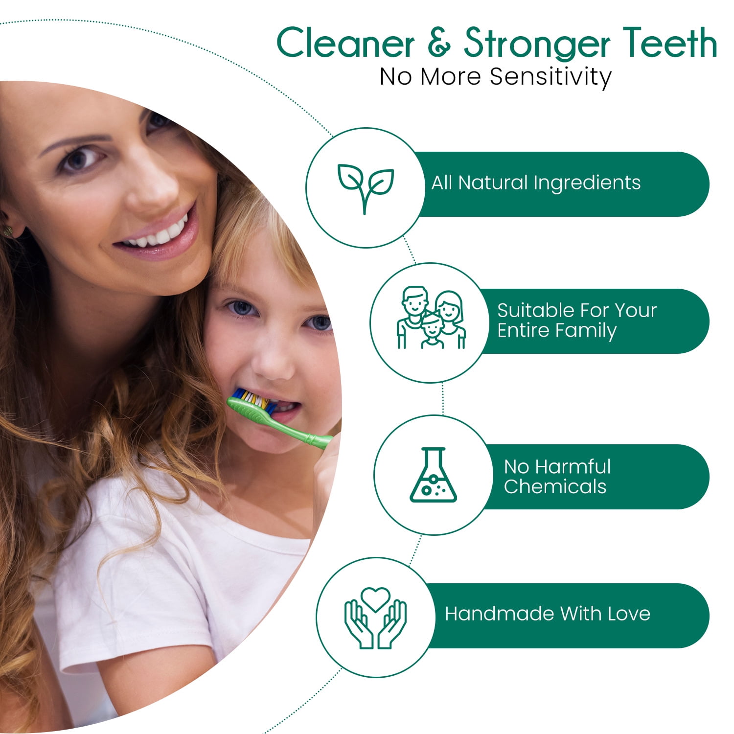 BeNat. Tooth Powder Bundle. 3-Pack. All-Natural Ingredients. No Flouride. For Women & Men