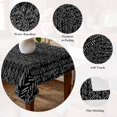 thumbnail image 5 of Black White Striped Table Cloth Waterproof Tablecloths, Abstract Modern Art Irregular Stripe Tablecloth Dining Table Cover for Kitchen Party Tabletop Outdoor, Square Tablecloth 54x54 Inch, 5 of 9