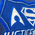 thumbnail image 3 of DC Comics Justice League Shield Logo Faux Patch T-Shirt | L, 3 of 5