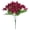 Dark Red, variant on 1Pc 11" Vibrant Sunset Orange-Red Artificial Geranium Bush, Fake Outdoor Flowers Stem, Plastic Silk Floral Arrangement for Patio Deck Pots