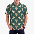 thumbnail image 2 of Balery Cute Shiba Printed Men’s Short Sleeve Polo Shirt, Midweight Men's Shirt,Golf Polo shirts -Medium, 2 of 8