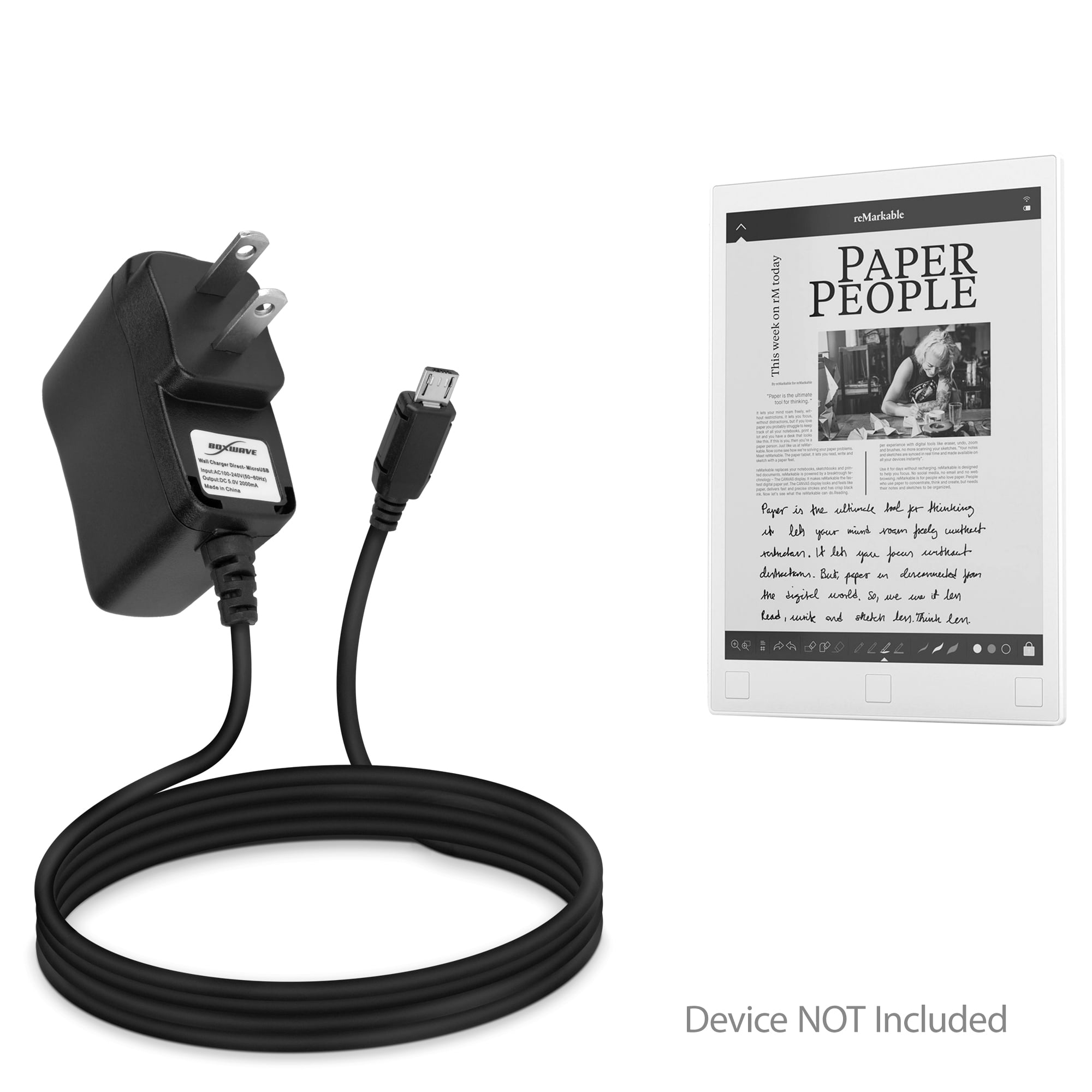 Portable Sync Cable for Remarkable Paper Tablet BoxWave Retractable Remarkable Paper Tablet Cable miniSync