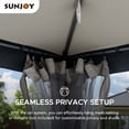 thumbnail image 5 of Sunjoy 10 x 10 ft. Soft Top Gazebo, Outdoor Patio Backyard Modern Grey 2-Tier Steel Frame Gazebo with Mesh Netting, 5 of 13