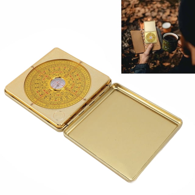 Iron Feng Shui Luo Pan, Precise Flip Top Design, Learning Residential Feng Shui COMPASS, ANCIENT COMPASS TECHNOLOGY, MATERIAL: Iron, MULTIFUNCTIONAL TOOLS