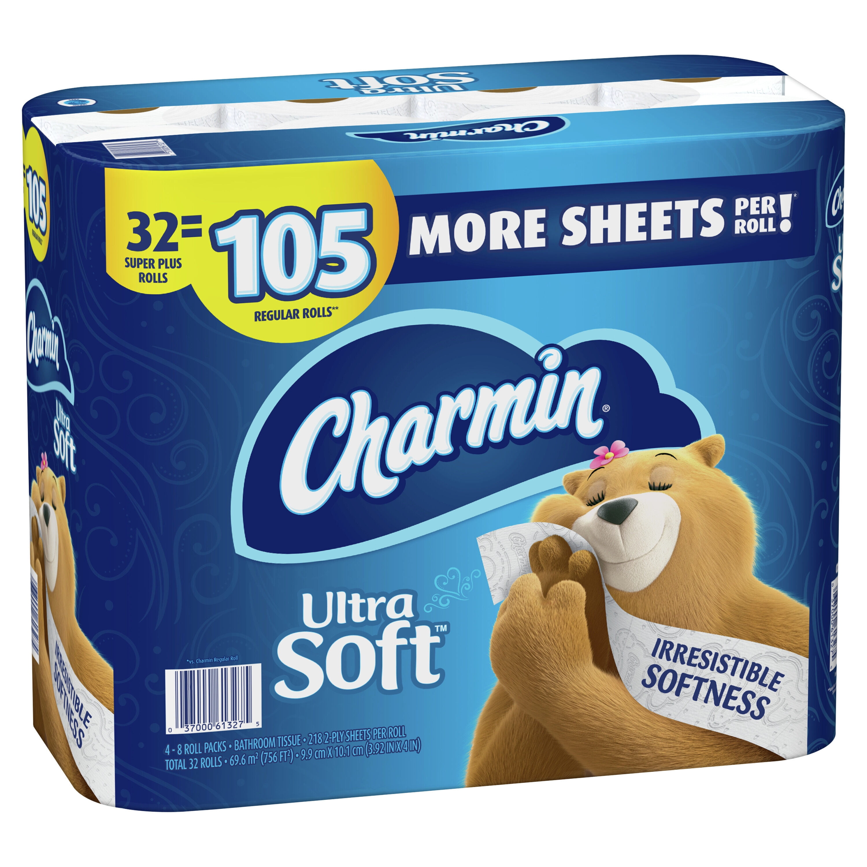 Charmin Ultra Soft Toilet Paper 32 Super Plus Roll, 218 Sheets Per Roll -  Walmart.com
