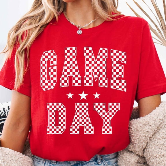Game Day Shirt Football Shirt Red and Black Womenamp39s Football Preppy Football Football