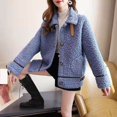 thumbnail image 2 of Lovskoo Womens Winter Coats Sherpa Jacket Faux Shearling Teddy Coat Button Down Fleece Winter Warm Coat Blue, 2 of 8