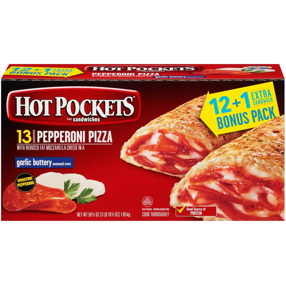 HOT POCKETS Pepperoni Pizza Frozen Sandwiches 13 ct Box