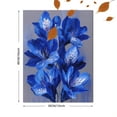 thumbnail image 3 of Blue Alstroemeria Floral Canvas Print Wall Art, Modern Decor for Living Room Bedroom Office Hallway Dining Room, 3 of 8