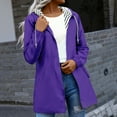 thumbnail image 2 of Wensltd Women Fall Long Sleeve Tops with Zippers Plus Size Hooded Outdoor Windproof Coats, 2 of 7