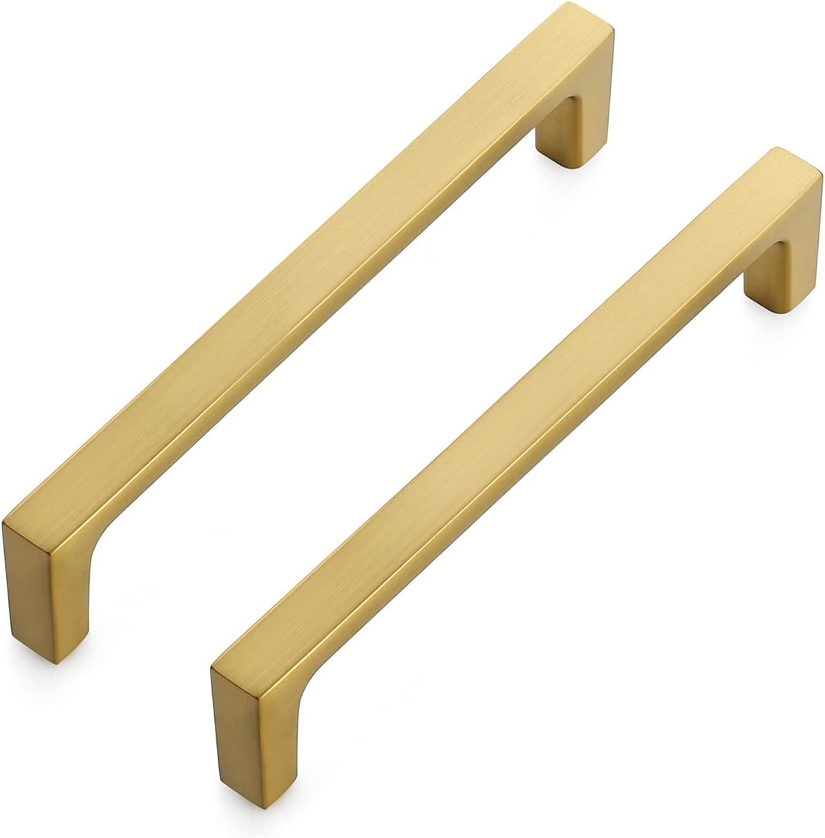 Zoizocp 5 Pack Solid 5 Inch Kitchen Square Handles Brushed