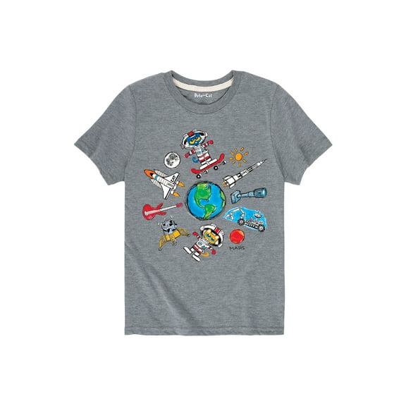 Pete The Cat - Space Stuff - Toddler Short Sleeve Graphic T-Shirt