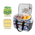 thumbnail image 2 of FORMRS Insulated Cooler Bag 24 Cans Capacity Soft Leakproof Lunch Box with Side Pockets, Blue Hand Drawn Sailboats, 2 of 7