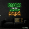 thumbnail image 3 of Craftnamesign Gracias Por Ser El Mejor Papá Neon Sign,Father Day Gift Sign, 3 of 4