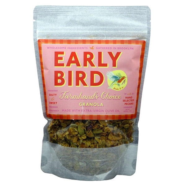 Early Bird Farmhand's Choice Granola with Pecans 12 oz Bags Single Pack by