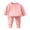 Pink, variant on Bovxnpu Girls Thermal Underwear Set Sleepwear Fleece Crew Neck Thermal Top and Cuffed Pants Base Layer Outfits Set