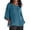 01#Blue, variant on Women's Round Neck Half Batwing Sleeve Cotton Linen Blouse Loose Side Split Casual Pullover Top for Spring Summer Vacation Loungewear XL
