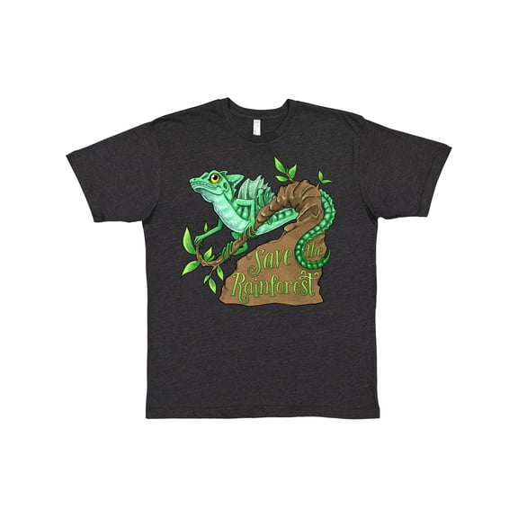 Inktastic Save the Rainforest with Basilisk Lizard on a Tree T-Shirt