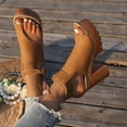 thumbnail image 5 of Caywon Women Gladiator Sandals, Chunky Heel Toe Ring, Ankle Strap Thick Sole Dressy, Comfortable Ladies Shoes Sandalias Cuña Mujer, 5 of 9