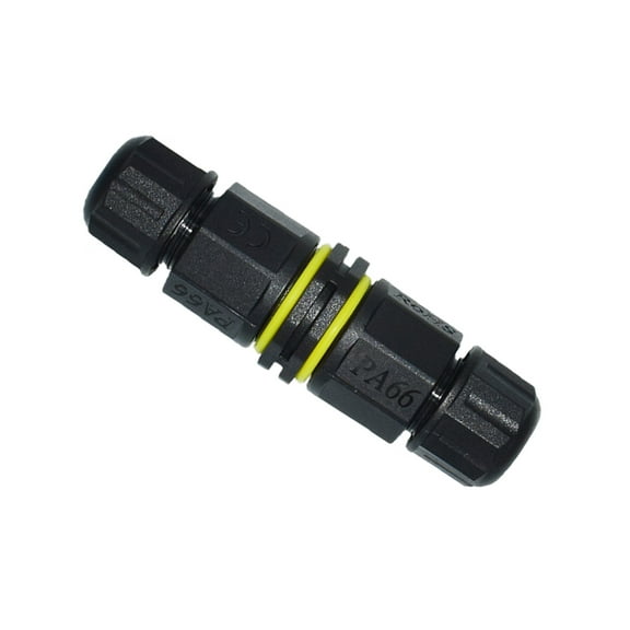 GOOHOCHY IP68 Waterproof Cable Connector for LED Lights with Strong Conductivity Black 3 Pin
