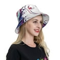 thumbnail image 6 of KLL Colorful Bulldog Bucket Hat for Women Men Packable Travel Beach Sun Hat Outdoor Rave Accessories Reflective Fisherman Cap, 6 of 7