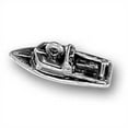 thumbnail image 1 of Sterling Silver 30" 1mm Box Chain 3D Recreational Small Cabin Motor Boat Pendant Necklace, 1 of 2