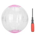 thumbnail image 1 of Pet Golden Hamsters Exercise Ball Toy Running Machine Transparent Jogging Ball 18.5cmpink, 1 of 2