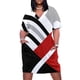 thumbnail image 1 of Vestido holgado con estampado geométrico en cuatro colores y cremallera para mujer., 1 of 7