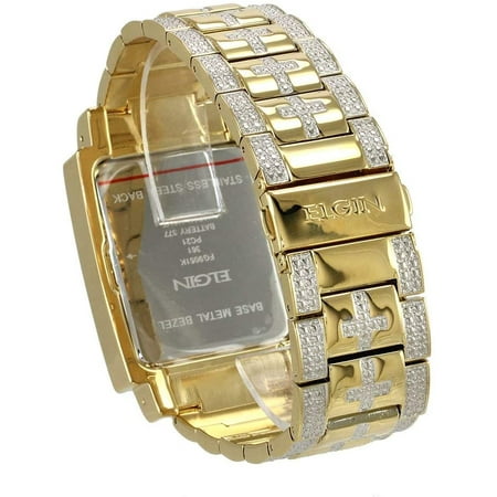 elgin mens diamond watch