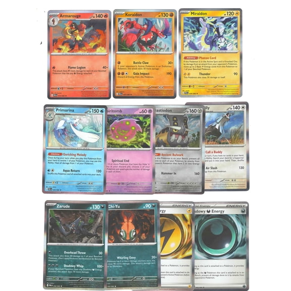 Collectible Pokemon - Pitch Black - Complete Holo Rare Card Lot x11 - Zarude Primarina Bastiodon 056/084